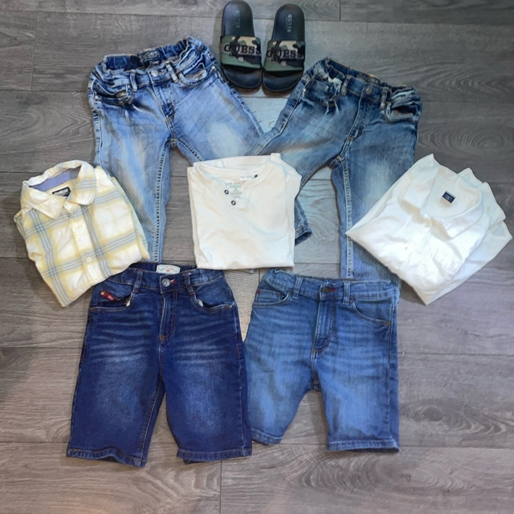 Size 7/8 Boy summer Clothing  bundle lot